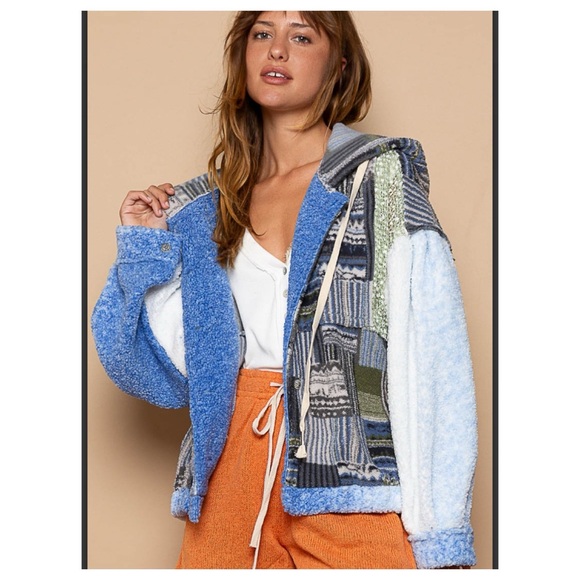 CLEARANCE $45 start No. 114 POL hooded fleece jacket - Picture 6 of 8